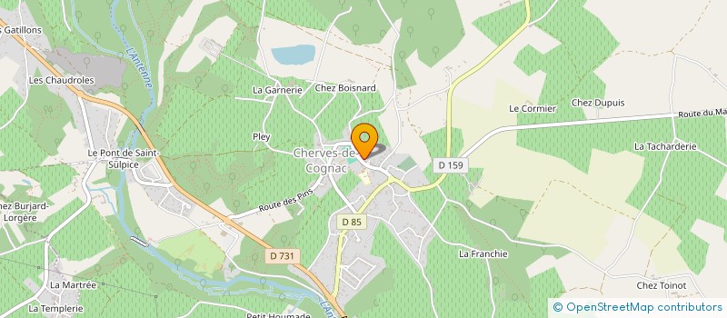 localisation de l'entreprise SOCIETE CIVILE DE MOYENS CHARMENSAT CHASSEUIL LAVIGNE PERRIN à VAL-DE-COGNAC