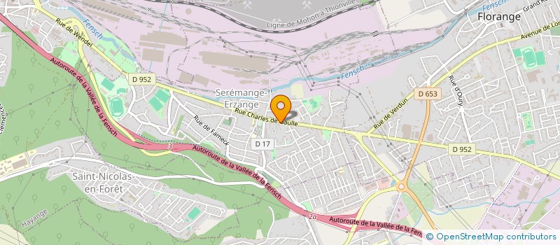 localisation de l'entreprise SOCIETE CIVILE DE MOYENS CHRISTOPHE MASSON, CAROLE MAROLLEAU ET JULIEN ZARATE, CHIRURGIENS-DENTISTES  SEREMANGE-ERZANGE