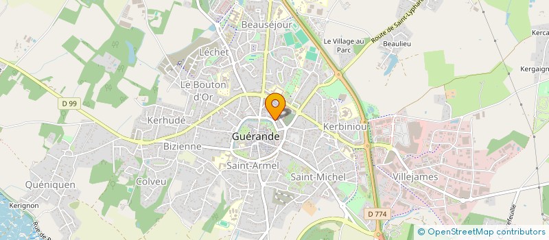 localisation de l'entreprise SOCIETE CIVILE DE MOYENS DE CHIRURGIE DENTAIRE D. VRIGNAUD ET P. ALLARD  GUERANDE