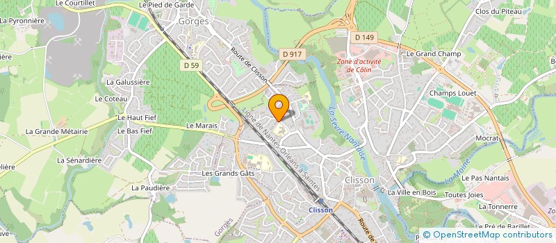 localisation de l'entreprise SOCIETE CIVILE DE MOYENS DENTAIRE DOUSSAIN à CLISSON