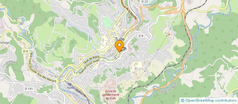 localisation de l'entreprise SOCIETE CIVILE DE MOYENS DENTULLE  TULLE