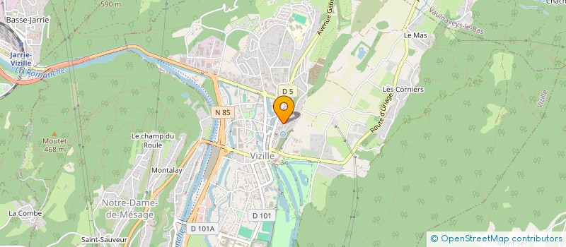 localisation de l'entreprise SOCIETE CIVILE DE MOYENS DES DOCTEURS BOUSBIH-COLONEL ET SAUNIER  VIZILLE