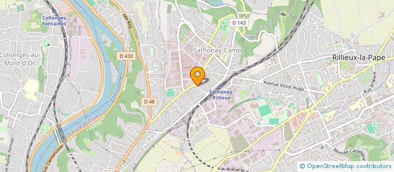 localisation de l'entreprise SOCIETE CIVILE DE MOYENS DES DOCTEURS CHATRON-MICHAUD & DESPLANCHE  SATHONAY-CAMP