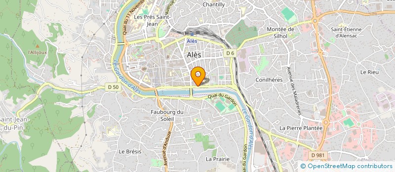 localisation de l'entreprise SOCIETE CIVILE DE MOYENS DES DOCTEURS DAVID-EMMANUEL BROCHET ET NASSY OURO BANG'NA MAMAN  ALES