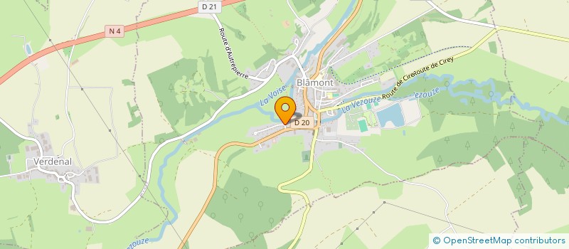 localisation de l'entreprise SOCIETE CIVILE DE MOYENS DES DOCTEURS MATHIAS ET VILLAUME  BLAMONT