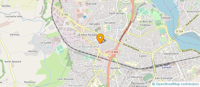 localisation de l'entreprise SOCIETE CIVILE DE MOYENS DES DOCTEURS SERREAU - GUERY - GUENGANT - CAURETTE - BURGUIN - LE NOTRE - MAUDET à LORIENT