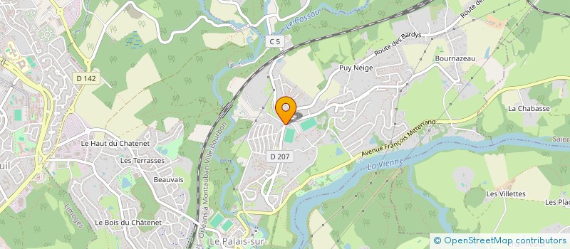 localisation de l'entreprise SOCIETE CIVILE DE MOYENS DES RIVAILLES  LE PALAIS-SUR-VIENNE