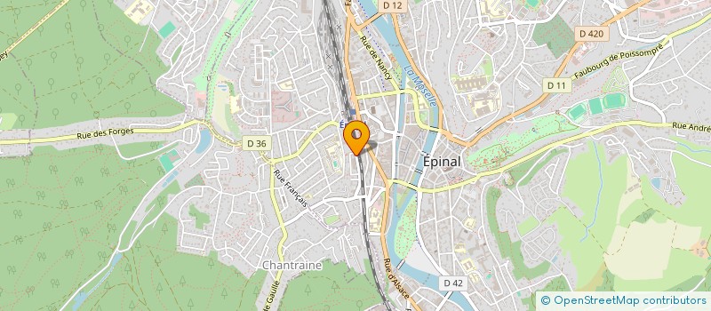 localisation de l'entreprise SOCIETE CIVILE DE MOYENS DU CABINET D'OSTEOPATHIE DE LA CLE D'OR à EPINAL