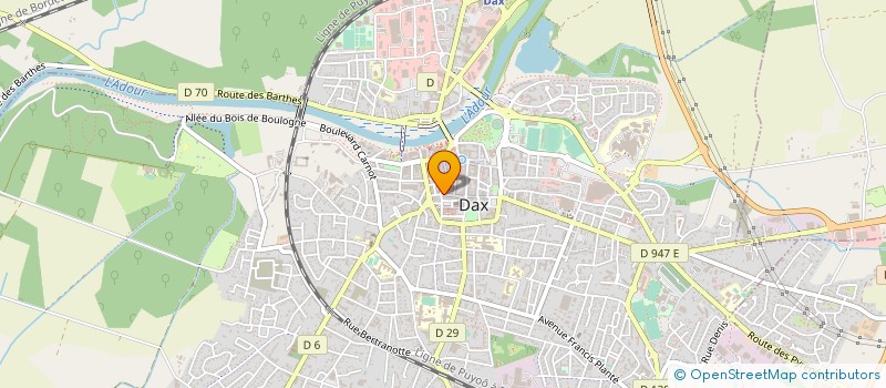 localisation de l'entreprise SOCIETE CIVILE DE MOYENS DU CABINET DENTAIRE COURREGES  DAX