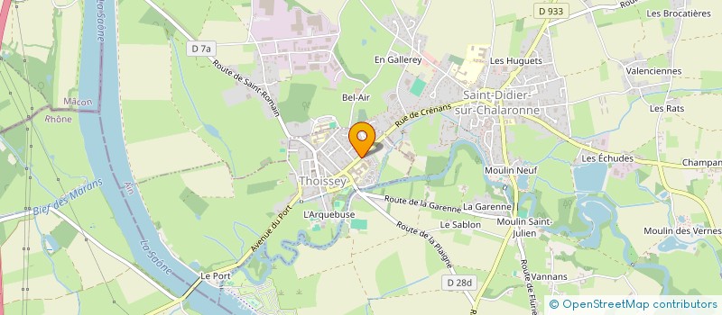 localisation de l'entreprise SOCIETE CIVILE DE MOYENS DU CABINET DENTAIRE F-X DERRIEN ET C DELAFOSSE à THOISSEY
