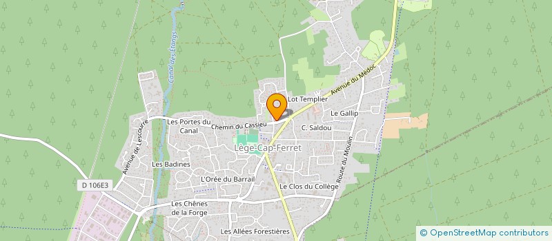 localisation de l'entreprise SOCIETE CIVILE DE MOYENS DU CANAL  LEGE-CAP-FERRET