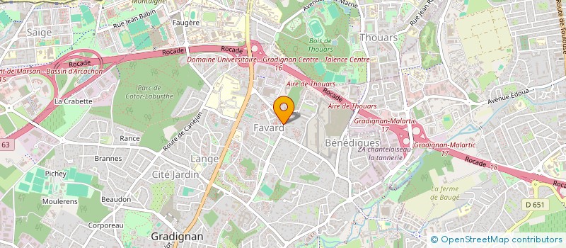 localisation de l'entreprise SOCIETE CIVILE DE MOYENS FAVARD à GRADIGNAN
