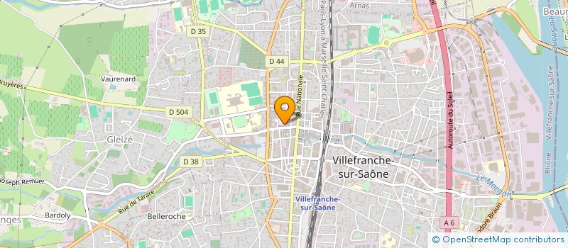localisation de l'entreprise SOCIETE CIVILE DE MOYENS FREDERIC USSON ET AMANDINE MICHALET à VILLEFRANCHE-SUR-SAONE
