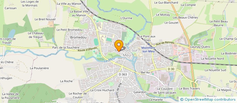 localisation de l'entreprise SOCIETE CIVILE DE MOYENS GABILLET TALMON-TENIN  MONTFORT-SUR-MEU