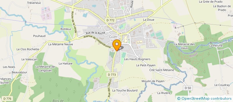 localisation de l'entreprise SOCIETE CIVILE DE MOYENS GUYOMARD - GOUGEON - MORIN - RIO à GUER