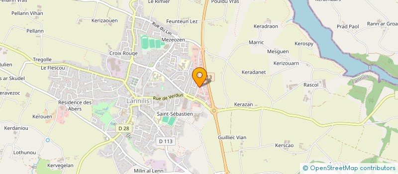 localisation de l'entreprise SOCIETE CIVILE DE MOYENS HORTENSIA  LANNILIS