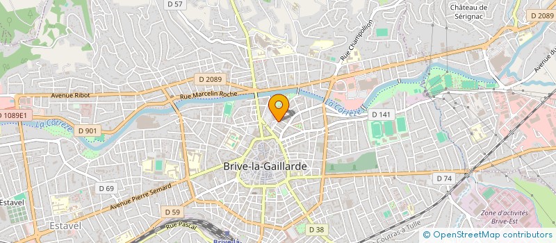 localisation de l'entreprise SOCIETE CIVILE DE MOYENS J DOUSSAUD ET C SAUTEREAU à BRIVE-LA-GAILLARDE