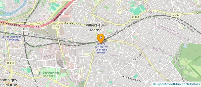 localisation de l'entreprise SOCIETE CIVILE DE MOYENS KINES ALLEE DE LA JUSTICE  VILLIERS-SUR-MARNE