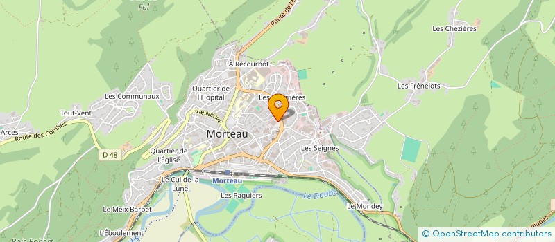 localisation de l'entreprise SOCIETE CIVILE DE MOYENS LA GURON  MORTEAU