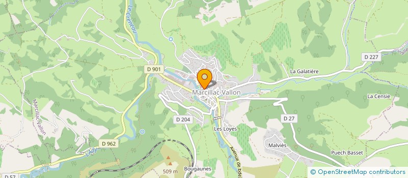 localisation de l'entreprise SOCIETE CIVILE DE MOYENS LES INFIRMIER(E)S DU GROUPE MEDICAL DE FONCOURIEU à MARCILLAC-VALLON