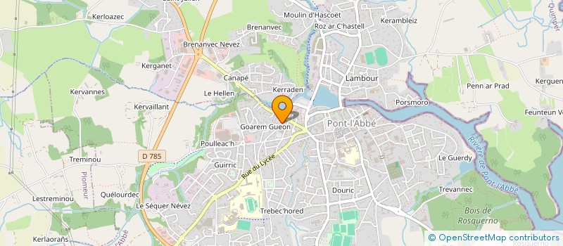 localisation de l'entreprise SOCIETE CIVILE DE MOYENS MANIYA 29 à PONT-L'ABBE