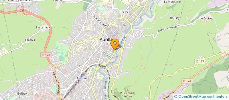 localisation de l'entreprise SOCIETE CIVILE DE MOYENS MERAL - PORTAL - YERMIA à AURILLAC