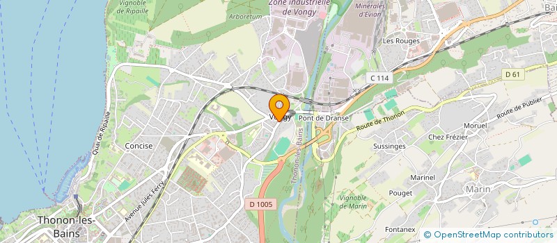 localisation de l'entreprise SOCIETE CIVILE DE MOYENS ORTHOPHONISTES DE VONGY à THONON-LES-BAINS