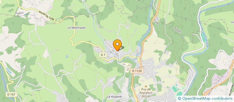 localisation de l'entreprise SOCIETE CIVILE DE MOYENS PHYSIO R.M.  TULLE