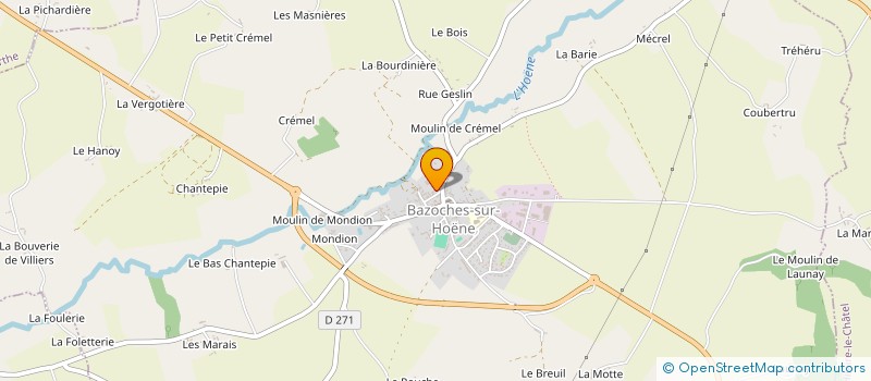 localisation de l'entreprise SOCIETE CIVILE DE MOYENS SEICHAIS FONTENELLE à BAZOCHES-SUR-HOENE