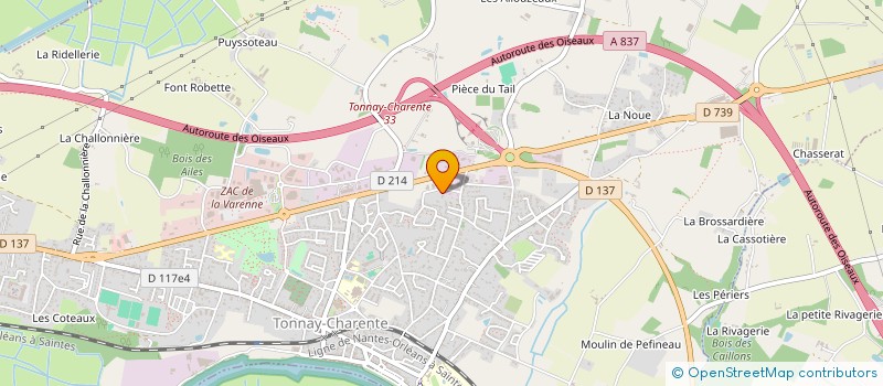localisation de l'entreprise SOCIETE CIVILE DE MOYENS VERT- AUBERT- ROBERT à TONNAY-CHARENTE