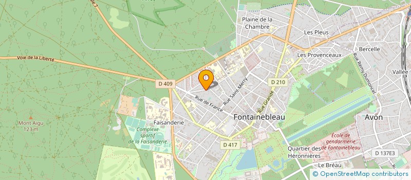localisation de l'entreprise SOCIETE CIVILE DE SOLOGNE à FONTAINEBLEAU