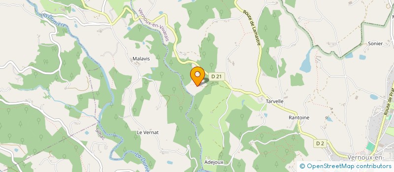 localisation de l'entreprise SOCIETE CIVILE DE VAU SECHE  VERNOUX-EN-VIVARAIS