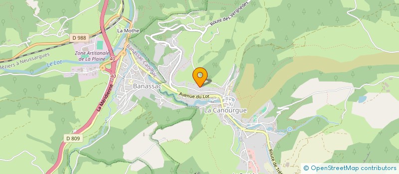 localisation de l'entreprise SOCIETE CIVILE DES CLAUZES  LA CANOURGUE