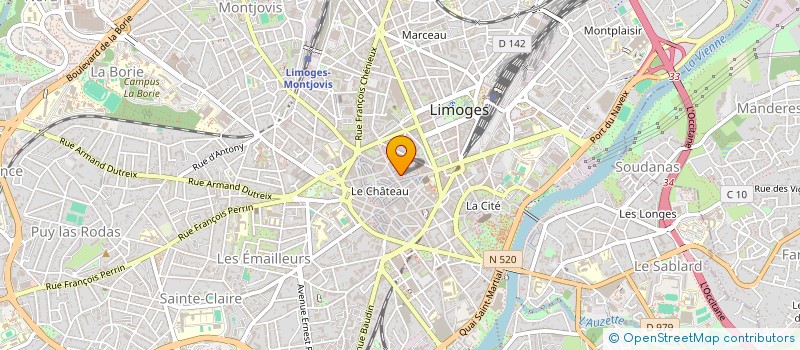 localisation de l'entreprise SOCIETE CIVILE DES ECHARBEAUX à LIMOGES