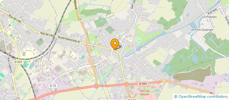 localisation de l'entreprise SOCIETE CIVILE DOMUS  BEUVRY