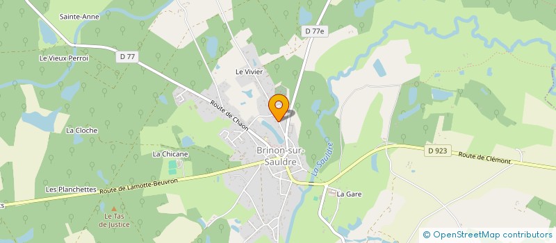 localisation de l'entreprise SOCIETE CIVILE DU BATARDEAU  BRINON-SUR-SAULDRE