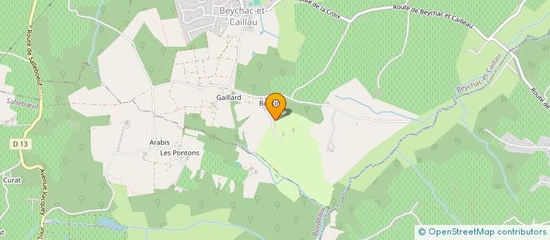 localisation de l'entreprise SOCIETE CIVILE DU DOMAINE DE TEYNAC  BEYCHAC-ET-CAILLAU