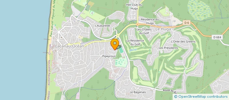 localisation de l'entreprise SOCIETE CIVILE DU GOLF DES AS à LACANAU