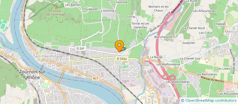 localisation de l'entreprise SOCIETE CIVILE DU JALET  TAIN L HERMITAGE