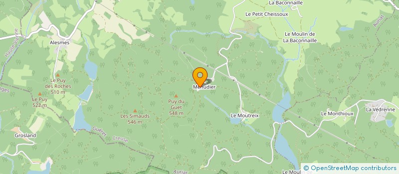 localisation de l'entreprise SOCIETE CIVILE DU MENUDIER à AURIAT