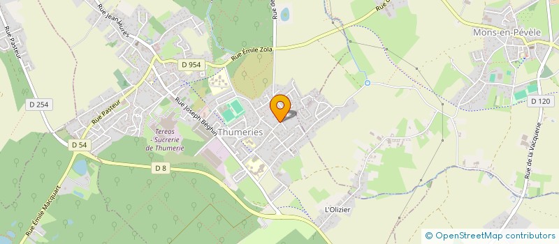 localisation de l'entreprise SOCIETE CIVILE DU THELUS  THUMERIES