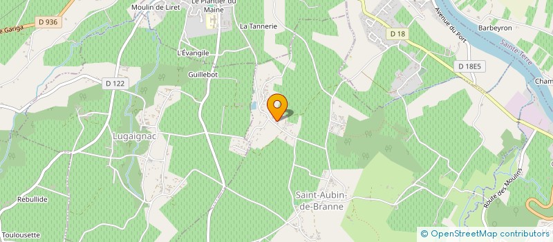 localisation de l'entreprise SOCIETE CIVILE DU VERDET  SAINT-AUBIN-DE-BRANNE