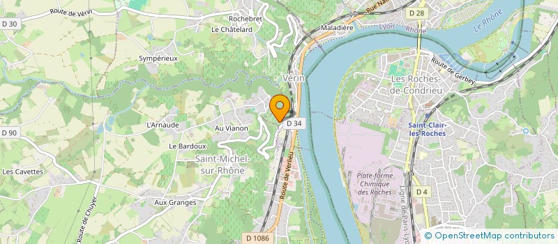 localisation de l'entreprise SOCIETE CIVILE DU VIGNOBLE DE CHATEAU GRILLET  VERIN