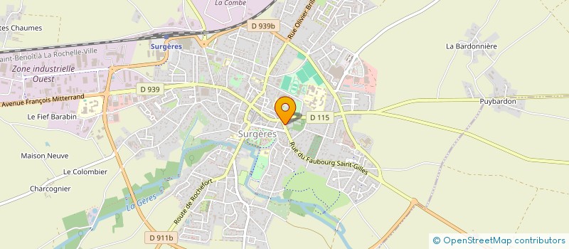 localisation de l'entreprise SOCIETE CIVILE ELLES 3  SURGERES