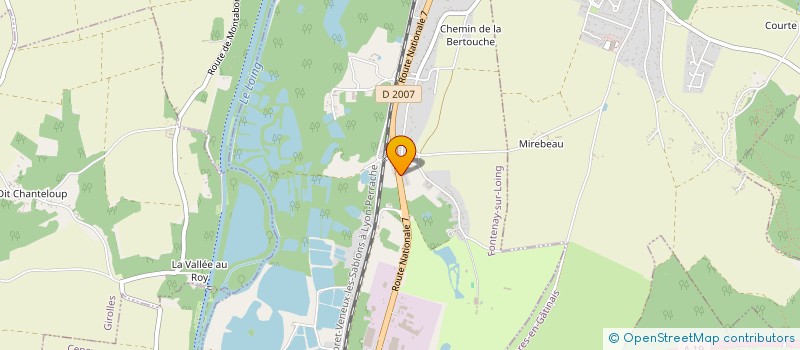 localisation de l'entreprise SOCIETE CIVILE ETANG DU MOULIN DES HAIES à FONTENAY-SUR-LOING
