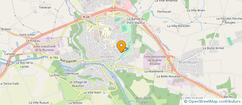 localisation de l'entreprise SOCIETE CIVILE FAMILIALE JOSSELINAISE  JOSSELIN