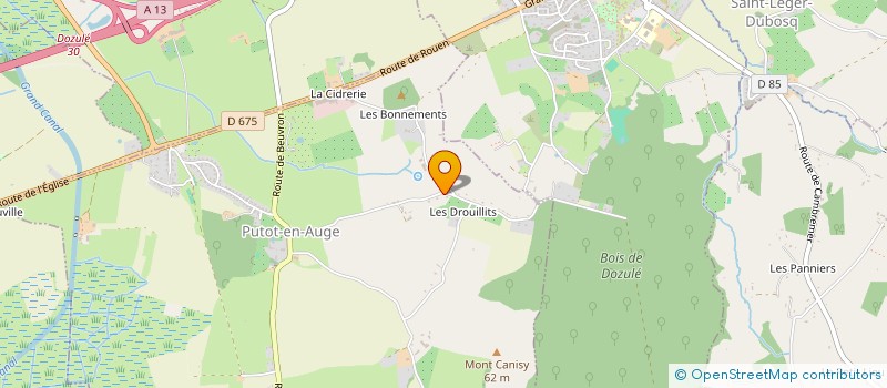 localisation de l'entreprise SOCIETE CIVILE FERME DES CHARTREUX  BRANVILLE