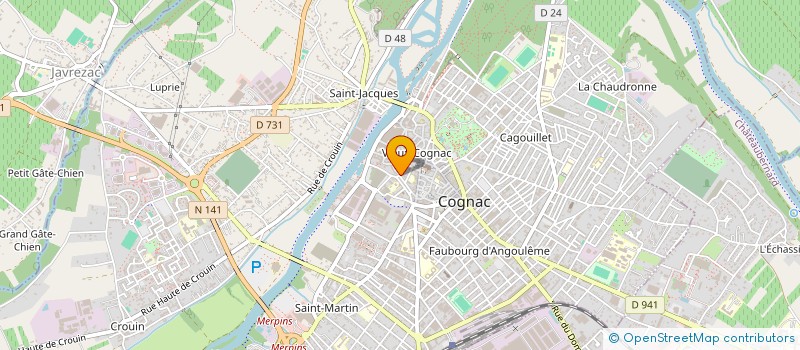 localisation de l'entreprise SOCIETE CIVILE FINANCIERE BERTRAND à COGNAC