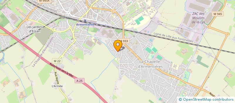 localisation de l'entreprise SOCIETE CIVILE FINANCIERE RIGOLLI  LA CHAPELLE-D'ARMENTIERES