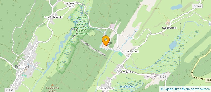 localisation de l'entreprise SOCIETE CIVILE FORESTIERE HAUT JURA  GRANDE-RIVIERE CHATEAU